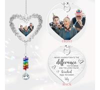 Fastpeace Ornamento acchiappasole in alluminio personalizzato per pensionamento - Non sottovalutare mai la differenza che hai fatto - Regalo fotografico personalizzato per collega, capo, amico, donna