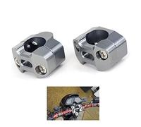 FastPro Coppia Moto 1 1/8"CNC Manubrio Montante per Riser Adattatore Morsetto 7/8" scambio 1 1/8"- Titanio