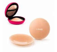 FastRay Capezzoli Adesivi Invisibili Premium (8 cm Ø)-Coperture Capezzoli Riutilizzabili in Silicone Ultra Fine-Adesivo Biologico-Ipoallergenico-Resistente al Sudore e Acqua, 1 paio di colori