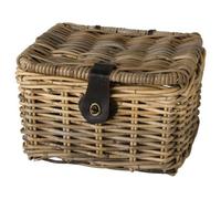 Fastrider Cesto Rattan Junior con Coperchio Cestino di Vimini Decorativo Retro