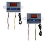 Fastsaw 2Pz W3001 Regolatore di temperatura DC12V 10A Termostato digitale LED multifunzione Regolatore di temperatura di riscaldamento e raffreddamento con sensore NTC -55℃ a 120℃