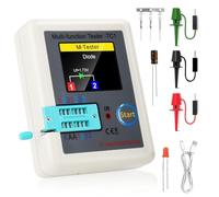 Fastsaw LCR-TC1 Misuratore di transistor, misuratore di transistor ricaricabile multifunzione con display a colori da 1,8'' per Diodo Triodo Condensatore Resistore Transistor ESR LCR PNP NPN MOSFET