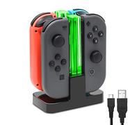 FastSnail - Dock di ricarica compatibile con Joy-Con per Switch, con indicatore LED a lampione, stazione di ricarica compatibile con dispositivi Joy-Con per Switch, con cavo di ricarica