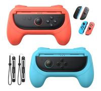 FASTSNAIL Impugnature per Switch 2/Switch 1, Adattatore compatibile con Switch 2 per Joycon 2, Controller accessorio per Switch 2/Switch 1(Blu+Arancione)