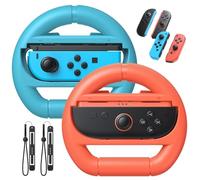 FASTSNAIL volante per Switch 2/Switch 1/OLED, Antiscivolo Adattatore compatibile con Switch 2 per Joycon 2, Controller accessorio per Mario Kart World(Blu+Arancione)