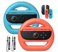 FASTSNAIL volante per Switch 2/Switch 1/OLED, Antiscivolo Adattatore compatibile con Switch 2 per Joycon 2, Controller accessorio per Mario Kart World(Blu+Arancione)