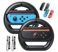 FASTSNAIL volante per Switch 2/Switch 1/OLED, Antiscivolo Adattatore compatibile con Switch 2 per Joycon 2, Controller accessorio per Mario Kart World(Nero+Nero)