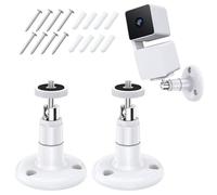 FASTSNAIL Wyze Cam pan Wall Mount, supporto indoor e outdoor di sicurezza regolabile per Wyze Cam pan e altre fotocamere con stessa interfaccia (misura standard) 2 confezione