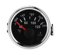FastUU Indicatore Temperatura Acqua, indicatore Temperatura Acqua Barca Impermeabile, misuratore Temperatura Acqua Motore Marino per Barca, Camper, Auto, Camion(Quadrante Nero)