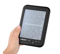 FastUU Lettore elettronico da 6 pollici, lettore di e-book a schermo di inchiostro elettronico portatile leggero, 29 lingue, ad alta risoluzione, per studiare, rilassare, all'aperto(nero 8G)