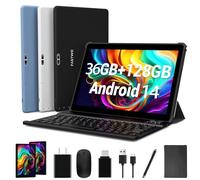 FASTWD 2025 Newest Tablet 10 Pollici Android 14,Tablet PC 5G WiFi 36GB RAM+128GB ROM (1TB TF),Batteria 8000mAh,Tablet 2 in 1 con tastiera,penna,mouse,Gris
