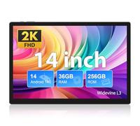 FASTWD 2025 Newest Tablet 14 Pollici Android 14 tablet,Tablet 5G WiFi(SIM non supportata),36GB RAM+256GB ROM,11580mAh,2000 * 1200 incell FHD+,Widevine L3,13MP+8MP,GPS/BT5/Tablet con fondina,Grigio