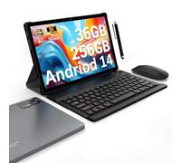 FASTWD Tablet 11 Pollici Android 14 tablet,2025 Newest Tablet con 4G LTE e 5G WiFi,36GB RAM+256GB ROM,9580mAh,2000 * 1200 incell FHD,Widevine L3,GPS/BT5/Tablet 2 in 1 con tastiera,Nero