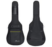 Faswin, Custodia per chitarra da 104 cm, doppia tracolla regolabile, custodia per chitarra acustica, impermeabile, in tessuto Oxford spesso 0,8 cm, con imbottitura in spugna spessa, colore nero