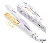 Faszin Piastra Capelli Professionale 2-In-1, Piastre Ioniche di Titanio, Riscaldamento In Soli 20 Secondi, Display LCD Chiaro, Ideale Per Capelli Lisci, Ricci e Mossi