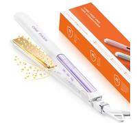 Faszin Piastra Capelli Professionale 2-In-1, Piastre Ioniche di Titanio, Riscaldamento In Soli 20 Secondi, Display LCD Chiaro, Ideale Per Capelli Lisci, Ricci e Mossi