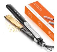 Faszin Piastra per Capelli Professionale in Titanio 30mm, 2 in 1,Nero | Riscaldamento rapido 20s, tecnologia ionica anticrespo, sensore NTC, doppio voltaggio, ideale per capelli spessi o in viaggio
