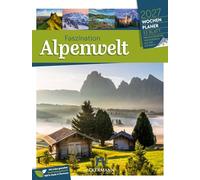 Faszination Alpenwelt Wochenplaner Kalender 2027: Bildstarker Berge-Wochenkalender im Hochformat (25x33 cm) | Mit Kreuzworträtseln, Sudokus & mehr