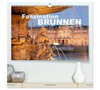 Faszination Brunnen (hochwertiger Premium Wandkalender 2026 DIN A2 quer), Kunstdruck in Hochglanz: Brunnen und Wasserspiele aus der ganzen Welt.