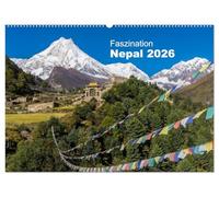 Faszination Nepal (Wandkalender 2026 DIN A2 quer), CALVENDO Monatskalender: Der Reiz Nepals sind seine authentischen Menschen und die grandiose Natur, welche hier fotografisch eingefangen wurde.