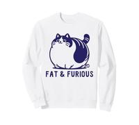 Fat And Furious Cat Felpa