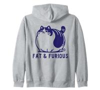 Fat And Furious Cat Felpa con Cappuccio