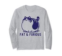Fat And Furious Cat Maglia a Manica