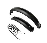 Fat Bike - Set parafango anteriore e posteriore per pneumatici Fat Bike, copertura completa (nero, 50,8 cm)