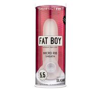 Fat Boy - guaina fallica micro rigata - 15cm - bianco