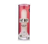 Fat Boy Micro Rigato - guaina pene (17cm) - bianco