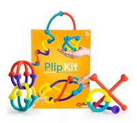Fat Brain Toys Kit Plip | Set di 52 pezzi in silicone flessibile in una varietà di forme, dimensioni e colori | Giocattoli sensoriali per bambini | Giocattoli di costruzione creativi