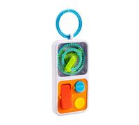 Fat Brain Toys PlayTab Go, tavoletta sensoriale portatile per attività con anello a clip da attaccare alle borse per pannolini per neonati e bambini dai 12 mesi in su