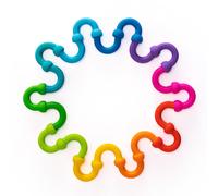 Fat Brain Toys Plip Links, giocattoli di costruzione in silicone per giochi creativi, set di costruzione creativo per bambini in età prescolare giocattoli per bambini dai 3 ai 12 anni