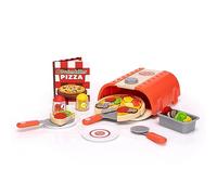 Fat Brain Toys Pretendables - Set da forno per pizza, con forno, sbuccia, fette di pizza, condimenti e altri accessori da cucina per bambini, giocattoli per imparare a giocare con gli alimenti,
