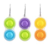 Fat Brain Toys Simpl Dimpl - Confezione da 3 portachiavi con fidget popping, per bambini e adulti