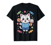 Fat Cat Uomini Donne Bambini Gelato Fat Kitten Kitty Lover Maglietta