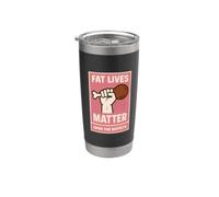 Fat Lives Matter Open The Buffets - Pugno sollevato divertente da donna Bicchiere termico in acciaio inox doppia parete