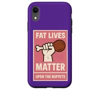 Fat Lives Matter Open The Buffets - Pugno sollevato divertente da donna Custodia per iPhone XR