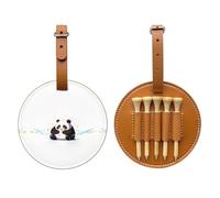 Fat Panda - Borsa portaoggetti per tee da golf, facile da trasportare e più efficiente per giocare a golf, colore: marrone