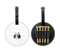 Fat Panda - Borsa portaoggetti per tee da golf, facile da trasportare e più efficiente per giocare a golf, colore: Nero