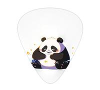 Fat Panda - Set di plettri stampati, 12 pezzi, sottili, medi e spessi, adatti per chitarra, basso, chitarra elettrica e ukulele