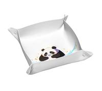 Fat Panda - Vassoio portaoggetti in pelle, portachiavi, monete, orologi, orecchini e altri accessori, un must per la casa