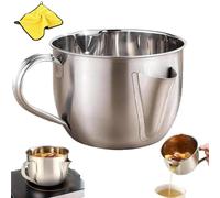 Fat Separator with Dual Spout Design,Stainless Steel Gravy and Sauce Strainer,Oil Strainer with Cool-Touch Handle,Fat Separators with Bottom Release for Broth,Soup,Stew,Hot Pot (L(1.5L))