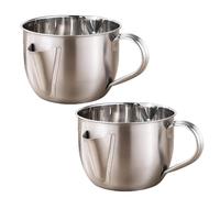 Fat Separator With Dual Spout Design，Stainless Steel Material，Suitable for Filtering Grease From Soups, Hot Pots,and Stews (A*2PCS)