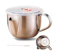 Fat Separator With Dual Spout Design，Stainless Steel Material，Suitable for Filtering Grease From Soups, Hot Pots,and Stews (B*1PCS)