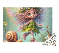 Fata della Foresta Puzzle per Adulti Puzzle 1000 Pezzi Lumaca Colorata Gioco di Puzzle 1000 Pezzi Relax Decorazione Regalo 38x26cm/1000pcs
