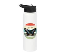 Fata Donna Antisociale Farfalla Odiatore Ansia Introversa Stainless Steel Insulated Water Bottle