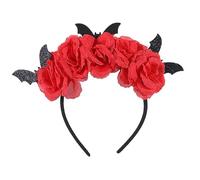 Fata Fiore Fascia Costume Cosplay Accessori Devil Copricapo Con Rosa Nera Abbigliamento Festa Ragazzi Ragazze Halloween Costume Accessorio Decorazioni Floreali per Capelli
