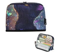 Fata Gatto Nero Floreale Matita Sacchetti Cerniera Matite Caso Matita Borse Ragazze Teen Ragazze Penna Pouch Boy Cancelleria College High School Office Supplies