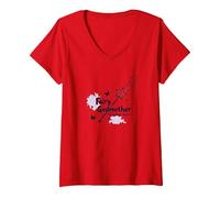 Fata Madrina: Fare accadere la magia Maglietta con Collo a V, Donna, Rosso, XL